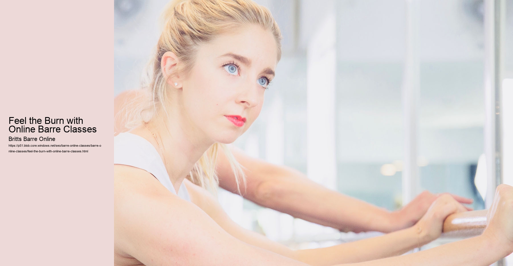 Feel the Burn with Online Barre Classes 