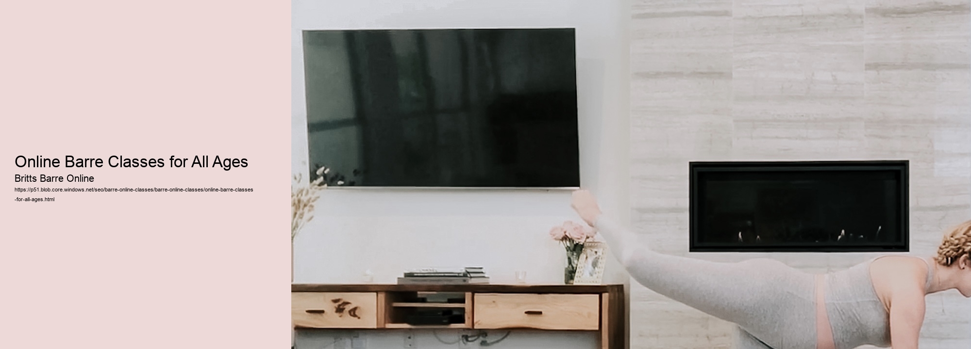 Online Barre Classes for All Ages 